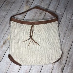 Lucky Brand | Knitted Leather hobo shoulder bag